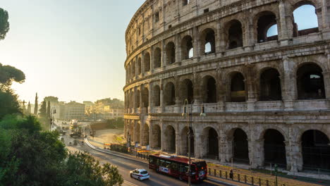 time lapse of rome colosseum in italy