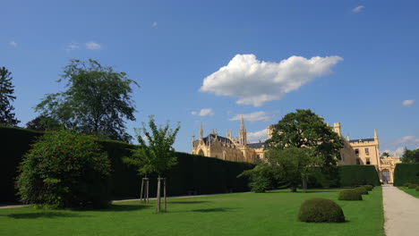 picturesque garden of a historical european palace