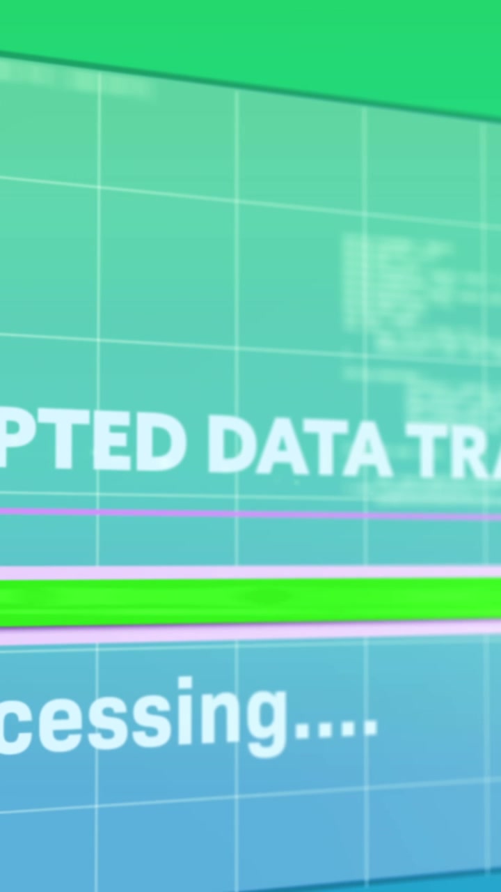 Animasjon av databehandling på grønn bakgrunn.