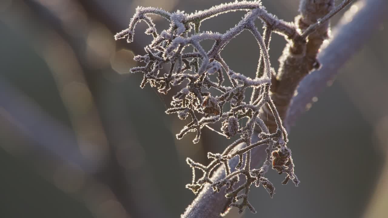 아침 얼음. 얼어붙는 영국 온도