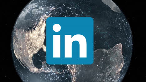 linkedin connected globe motion graphic