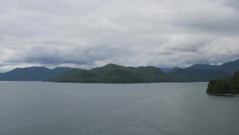 Sitka, Alaska amazing mountain landscape in a cloudy day.