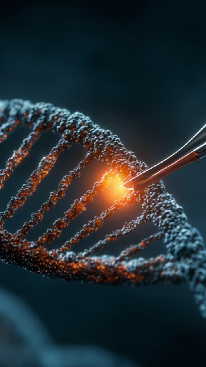 Illuminated DNA Structure Manipulation with Precision Tweezers Highlighting Genetic Engineering and Molecular Biology Techniques