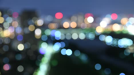 time lapse of defocused colorful lights in the night