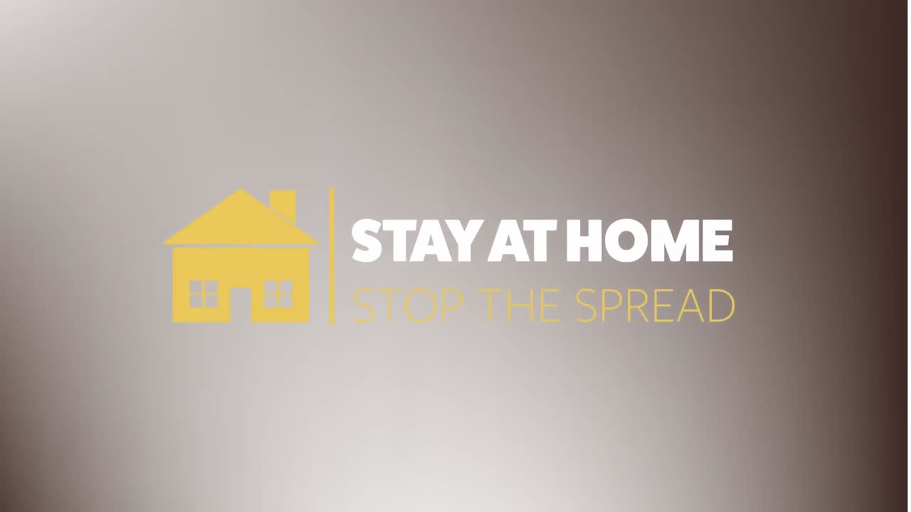 집에 머물러서 확산을 막으라는 단어의 애니메이션