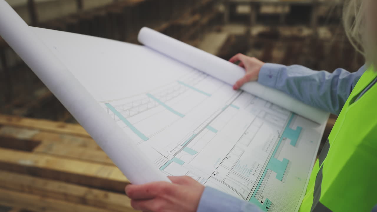 Person Holding a Blueprint