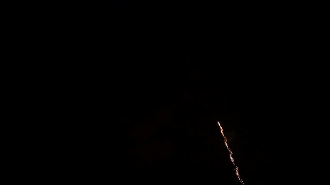 Spectacle of colorful castle of fireworks in a celebration - loop