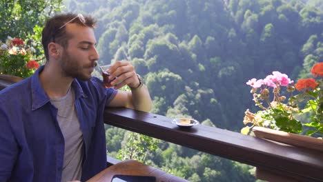 drinking in the forest.