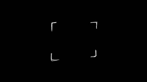 brackets hand drawn animation with screen blending mode stock video