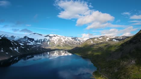 aerial footage beautiful nature norway.