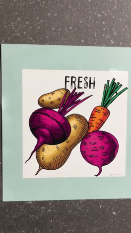 fresh root vegetables illustration