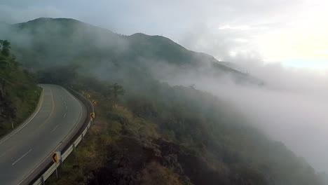 aerial video revealing the tropical cloud forests along the cuenca-guayaquil-naranjal highway near molleturo