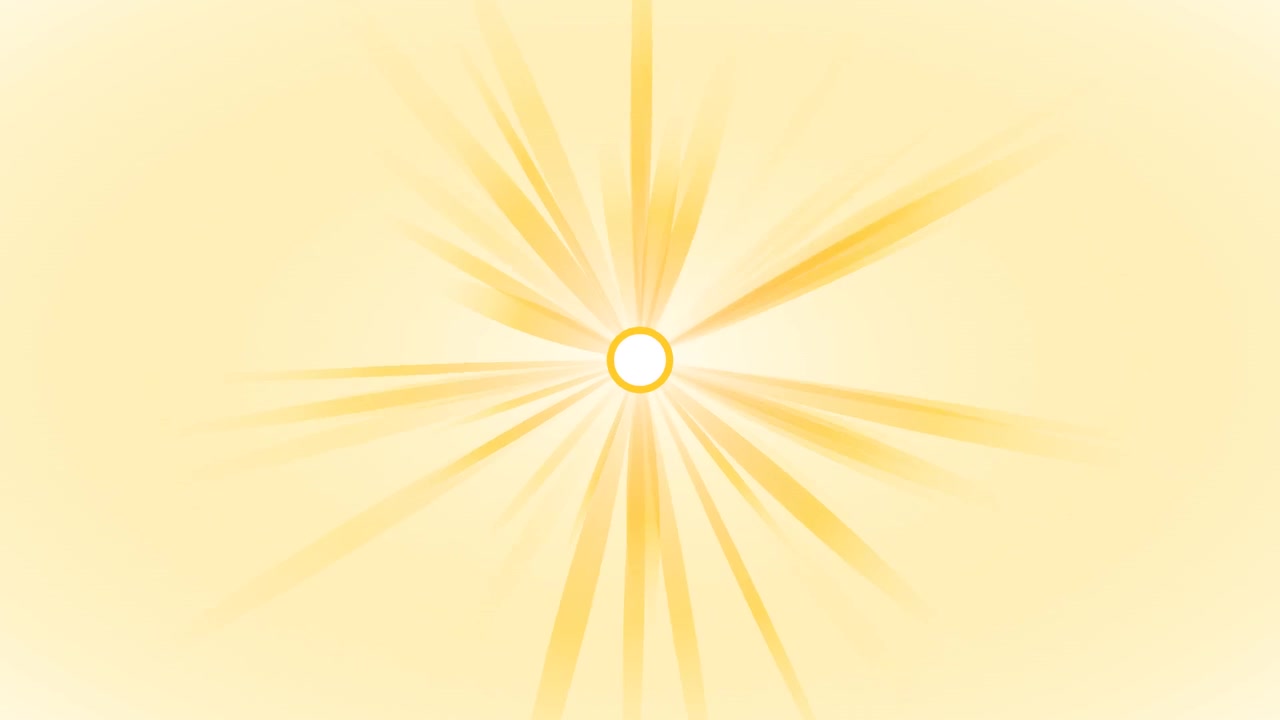 Abstract Golden Sunburst Light Rays Radiating From Center