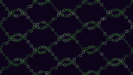 waves pattern from colorful rings and lines on black gradient