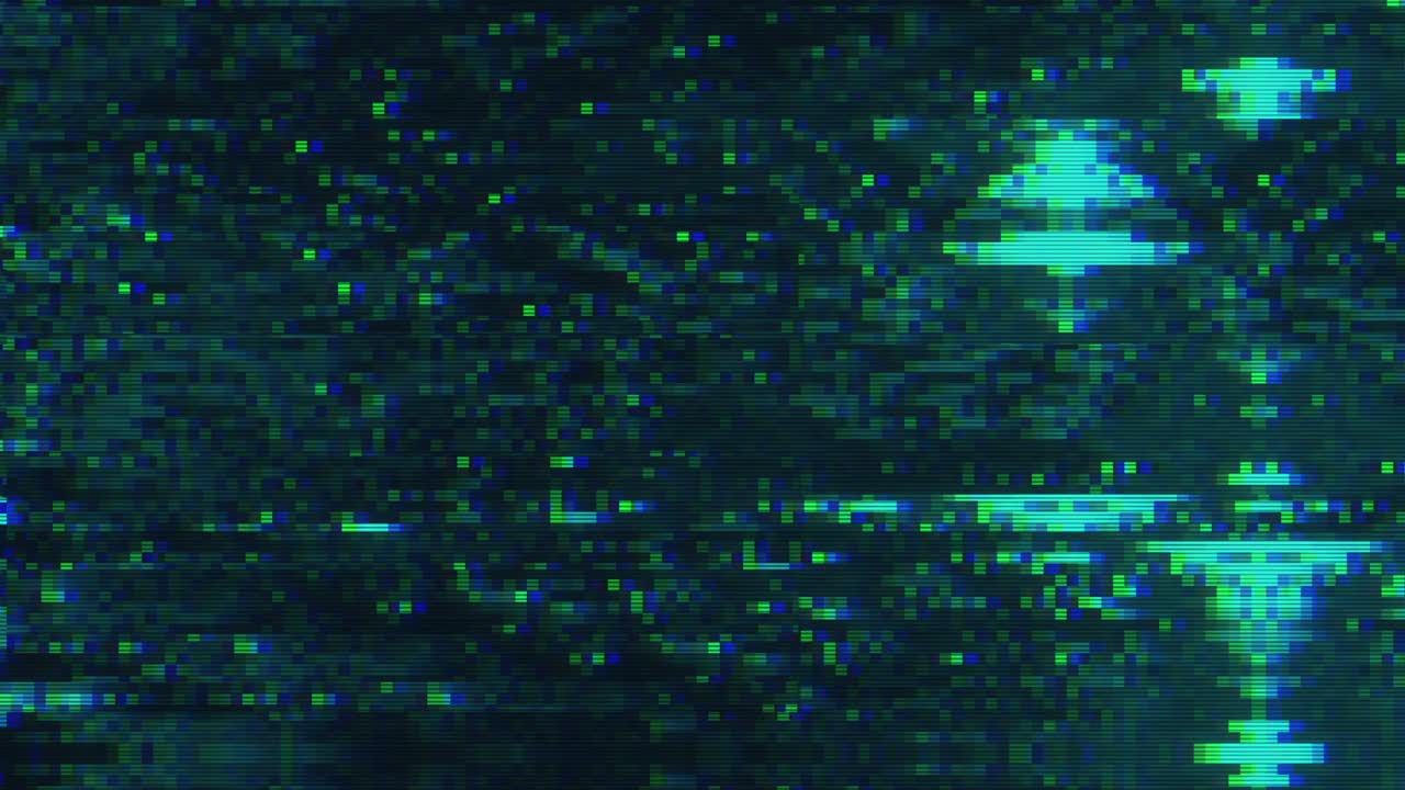 diseño único abstracto animación digital ruido de píxeles error de fallo daño de video