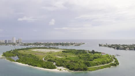 aerial view of peanut island, florida