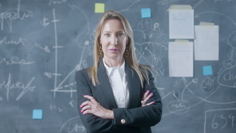 portrait shot of confident businesswoman standing in boardroom