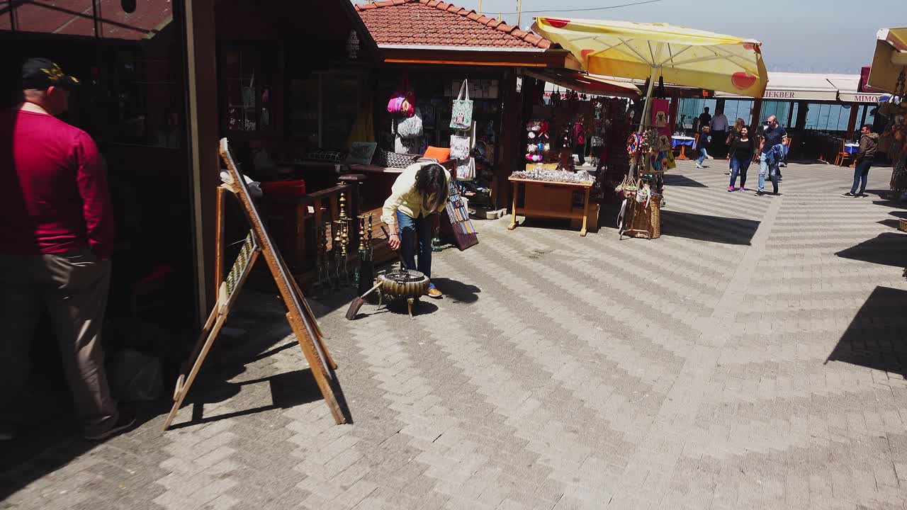 clips de archivo de estambul, disparos de pavo en varios lugares importantes que debe ver