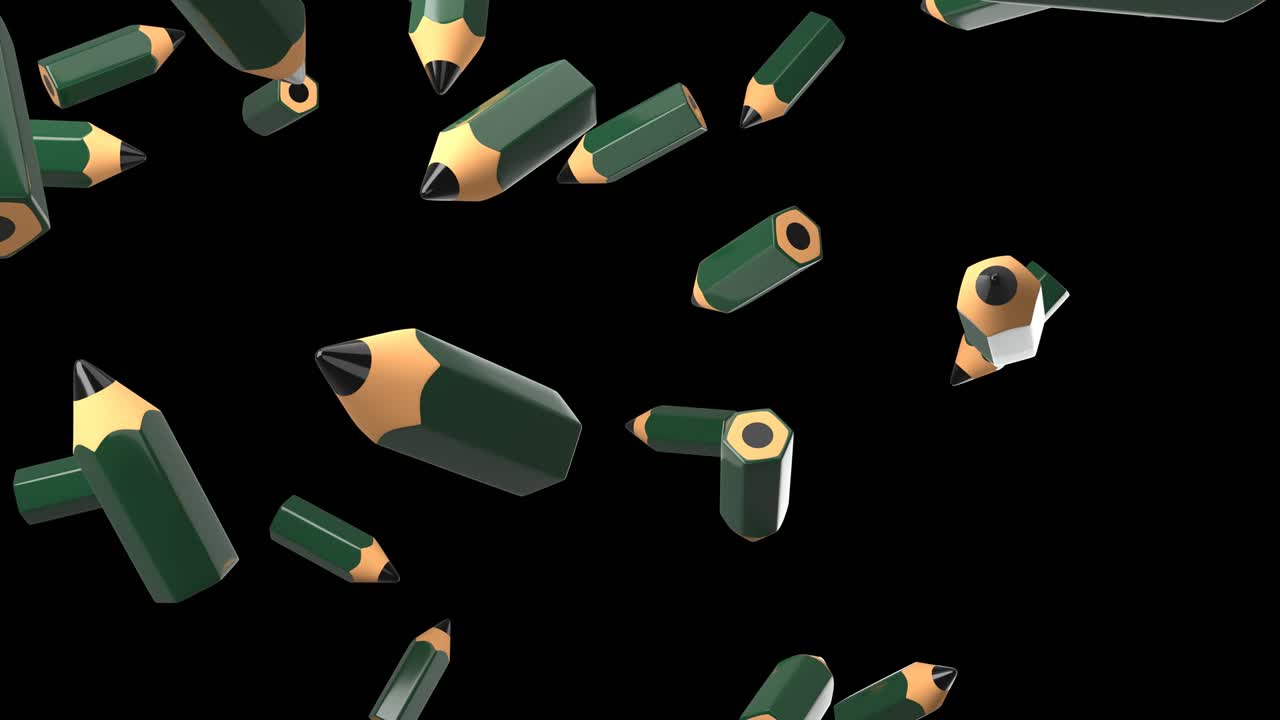 lápices sobre un fondo negro.