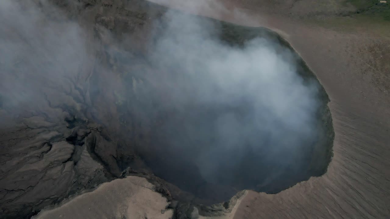 Telica volcano Nicaragua aerial drone top down view nature reserve park