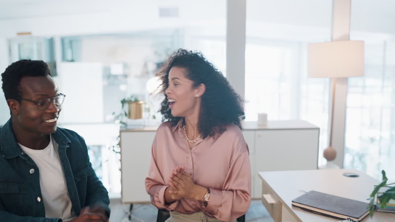 High five, business people