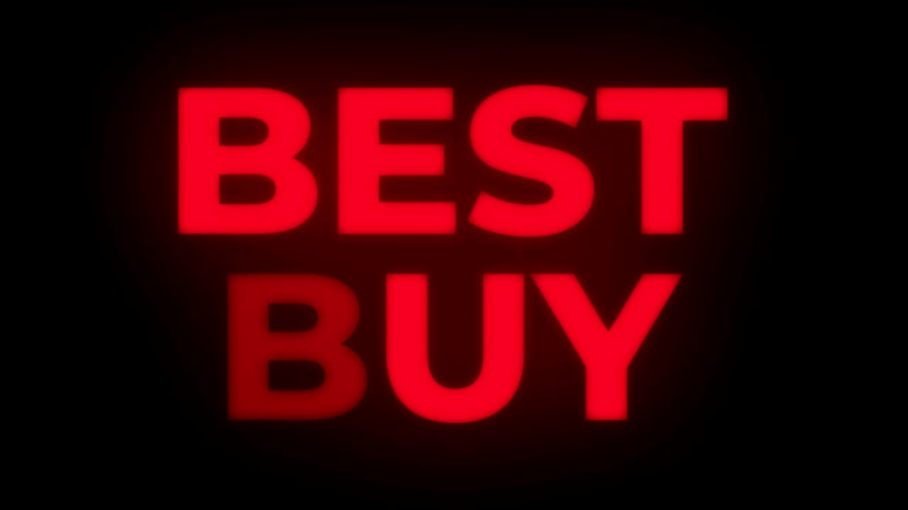 Best Buy Text Flickering Display Promotional Loop.