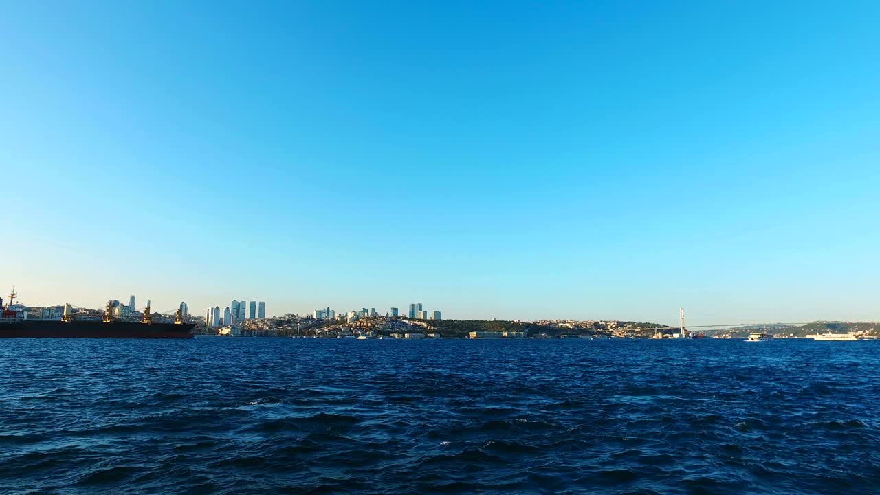 Istanbul. Uskudar view at sunset in Turkey.