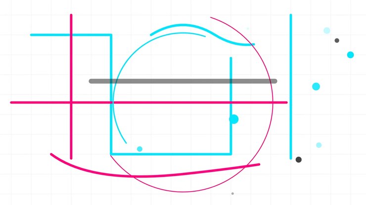 Abstract Motion Graphics with Geometric Shapes and Lines