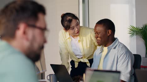 team collaboration in a modern office