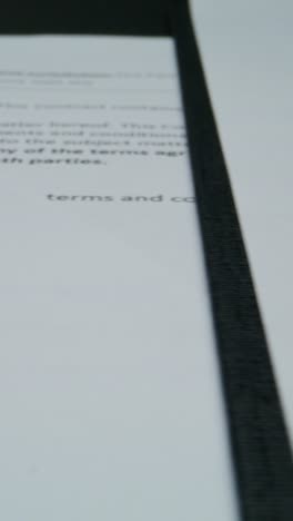 primer plano de los documentos comerciales