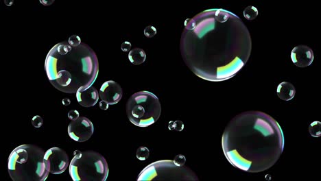 abstract underwater fizzing air bubbles flow 4k 3d green screen loop animation background.