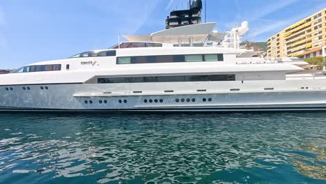 a yacht approaches and docks at monte carlo