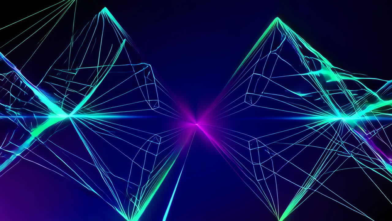 Neon Geometric Abstract Art