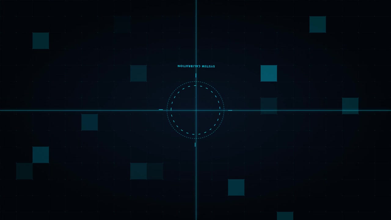 Digital HUD Interface with System Calibration Text