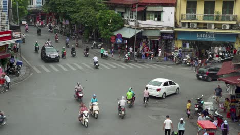 hanoi vietnam busy intersection ws above