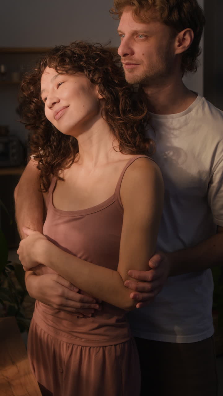 A couple embracing in a tender moment