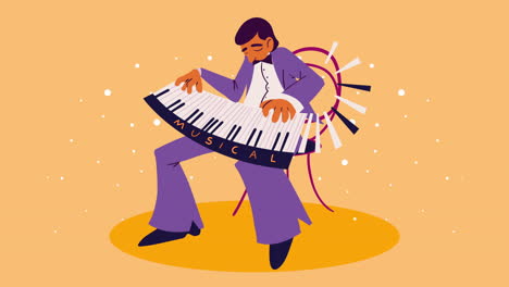 musician playing piano artist character