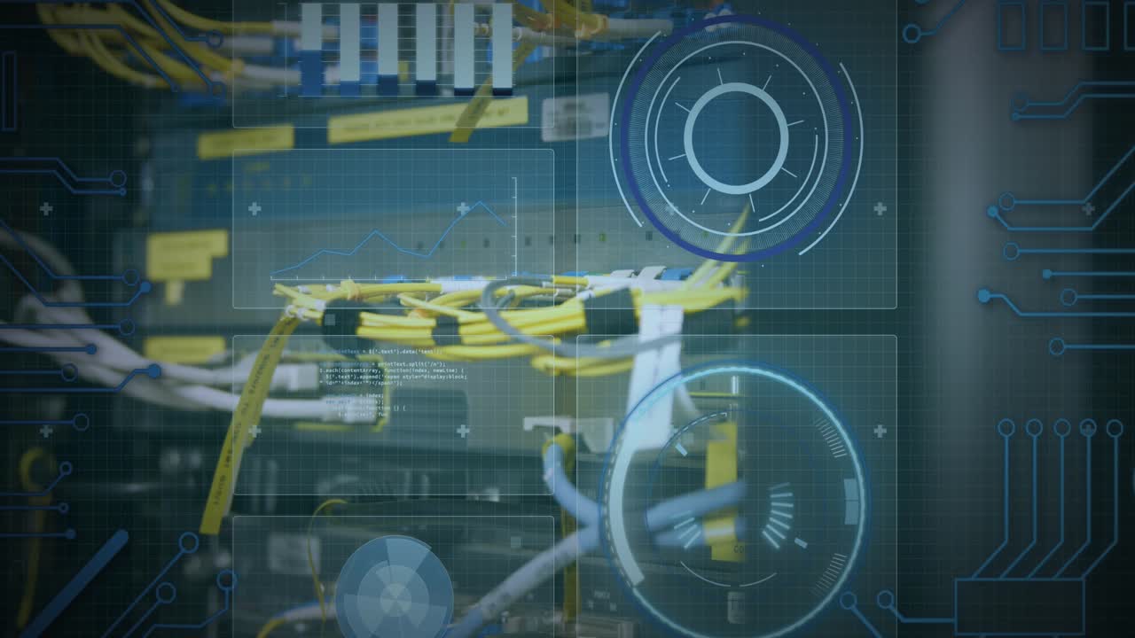 Animation of data processing over computer wires