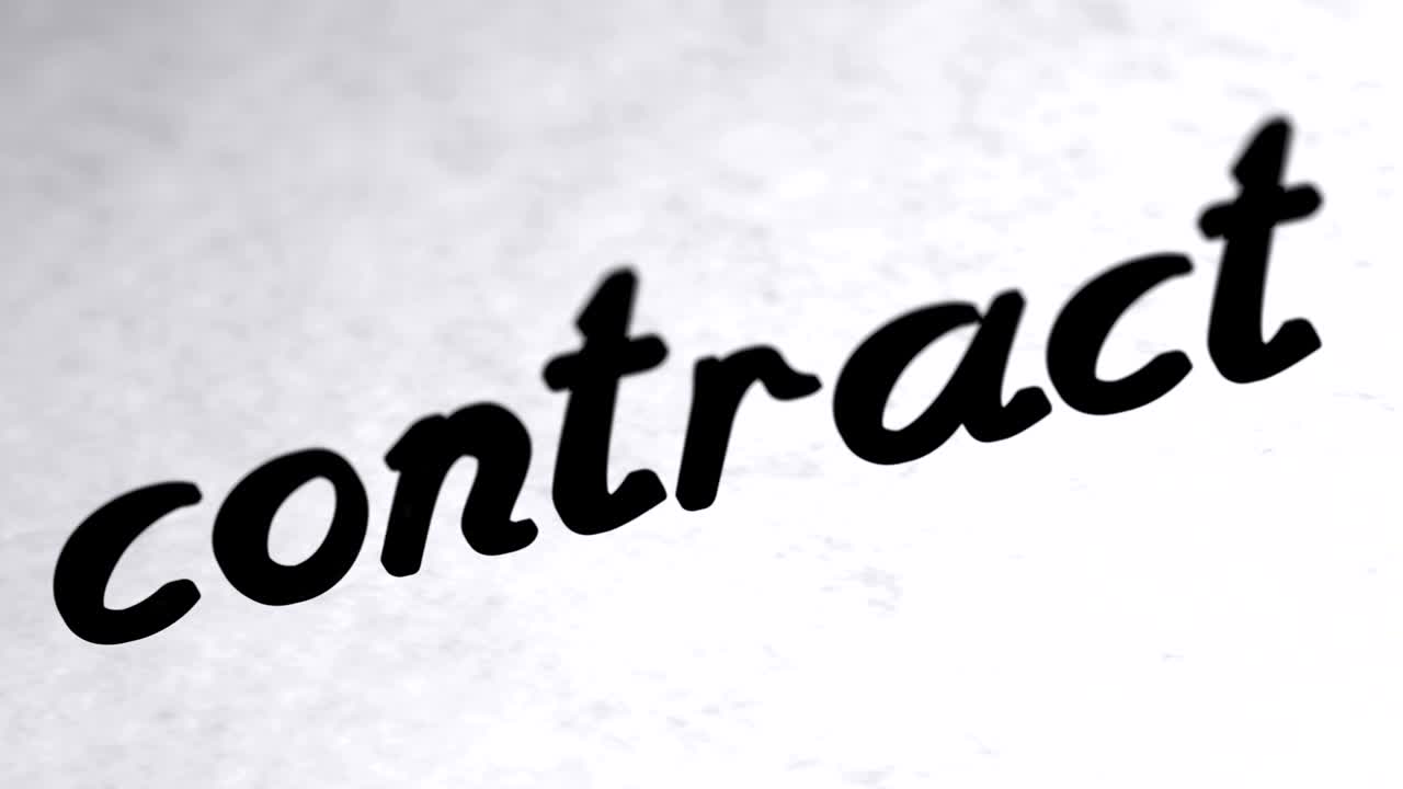 "contract" on the page. Looping footage has 4K resolution.