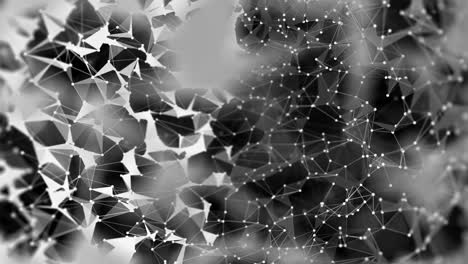 fondo de bucle geométrico abstracto con puntos y líneas conectados.