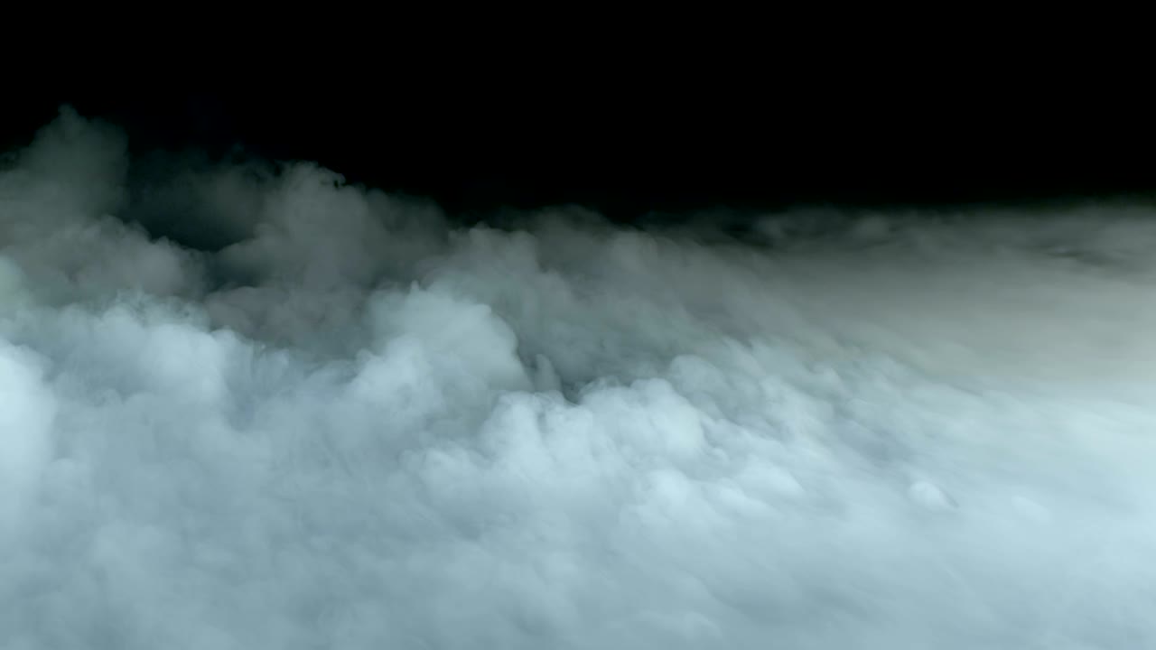 현실적인 건조 얼음 연기 구름