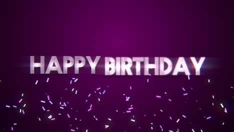 confeti colorido y texto feliz cumpleaños