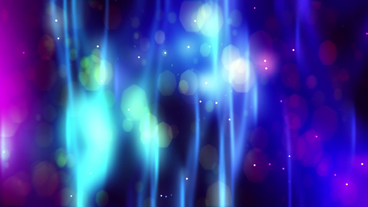 4k 추상적인 색상 배경은 입자와 보케 효과로 만들어집니다.