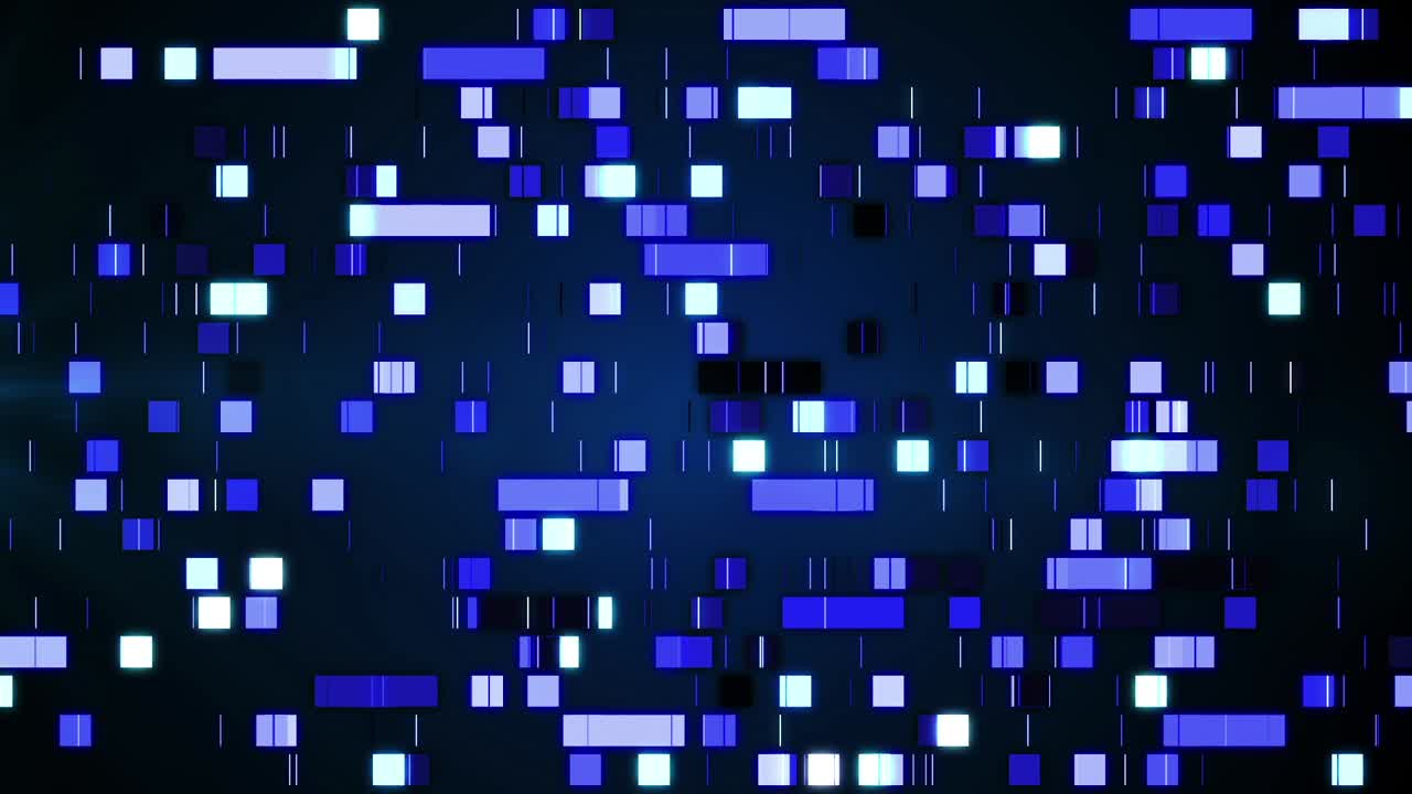 Abstract Digital Background with Blue Light Pixels