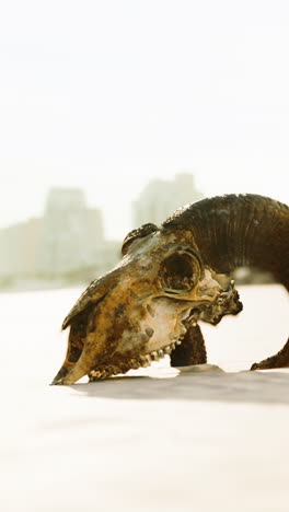 animal skull on a beach