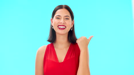 rostro de mujer, señalando y estudio con belleza