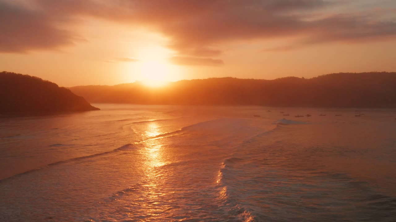 Sunrise At The Surf Spots Of Gerupuk In Lombok, With A View On The Bay ...