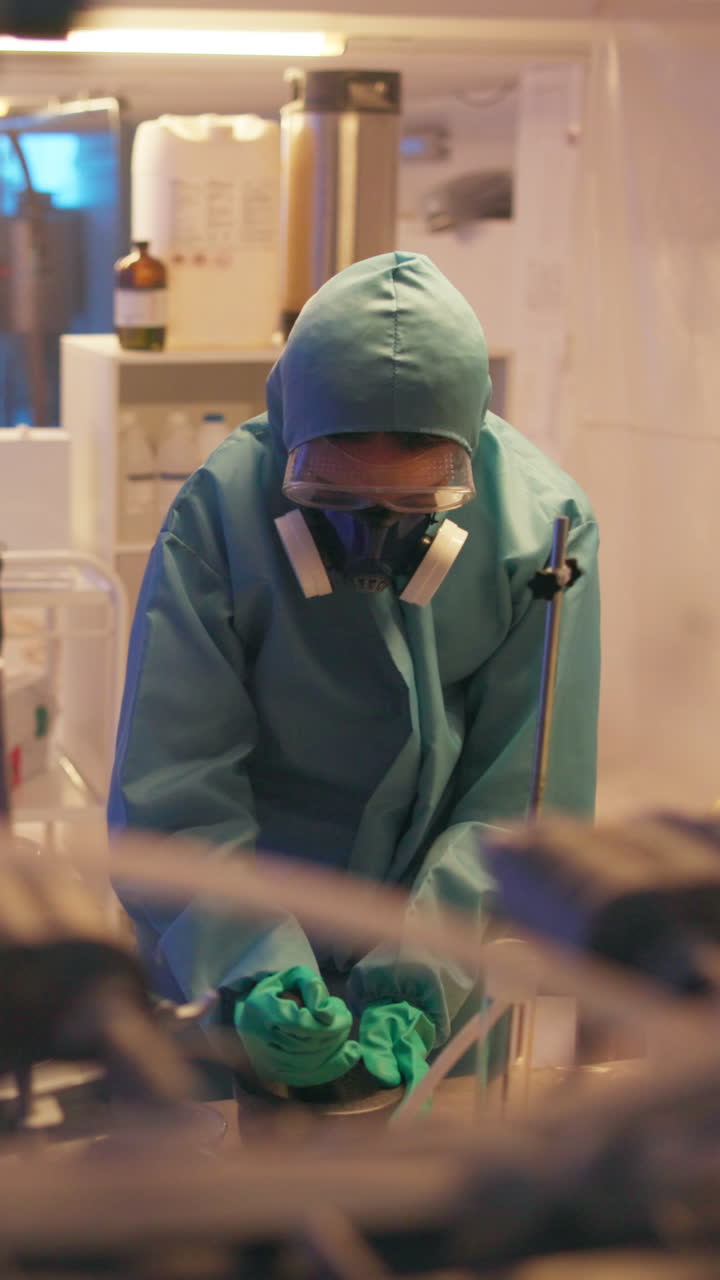 Scienziato in un laboratorio