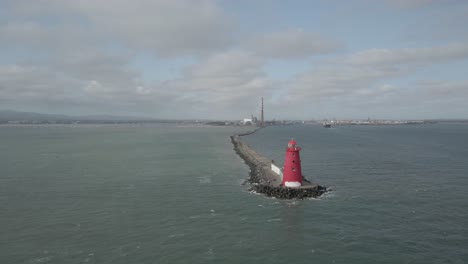 Irische-Poolbeg-Leuchtturm-Süddublin-Irland-Europäische-Küste