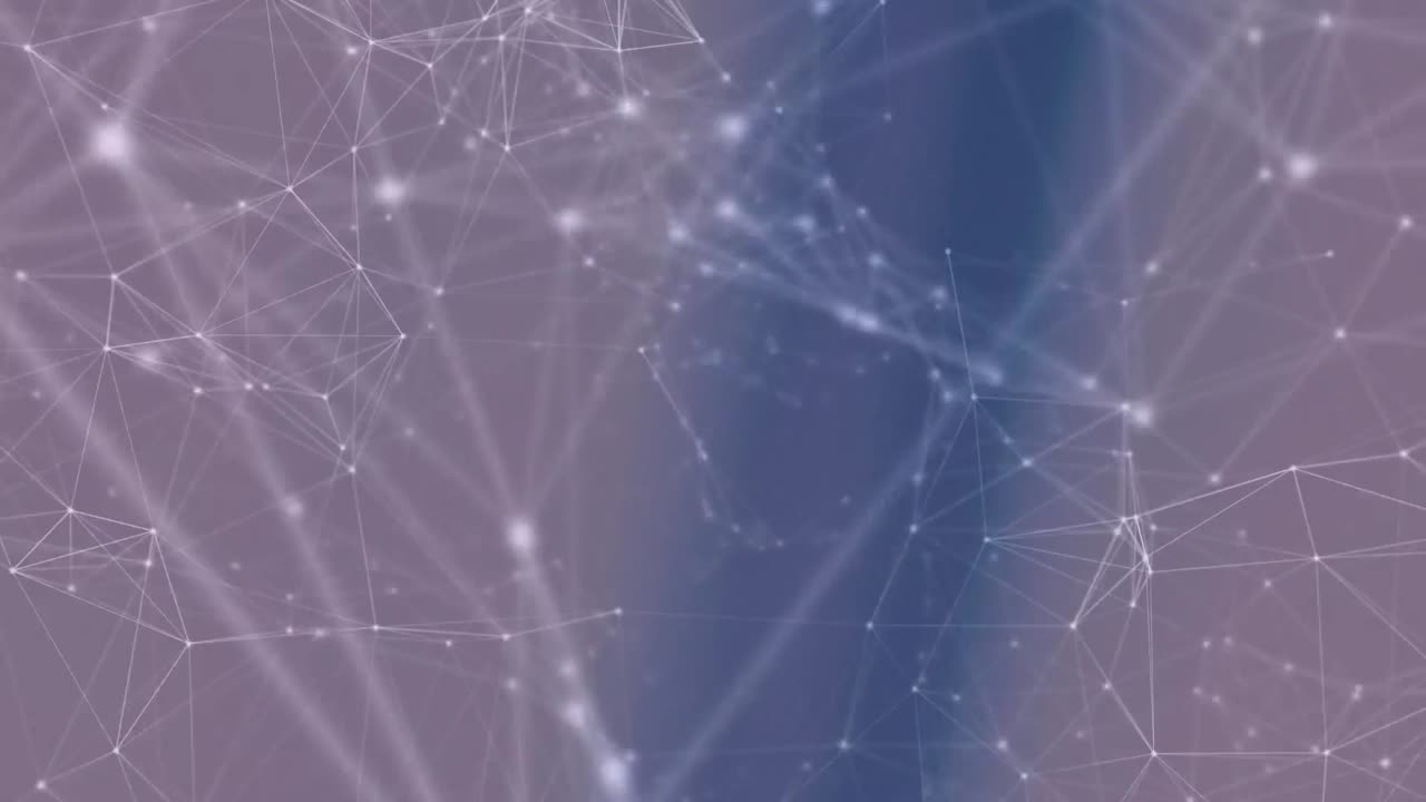 Animation of network of connections over grey background